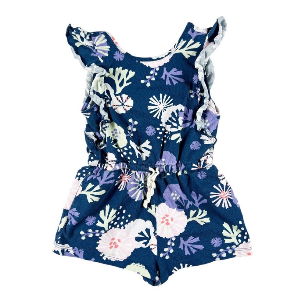 Tea Collection Underwater Floral Ruffle Romper size 5